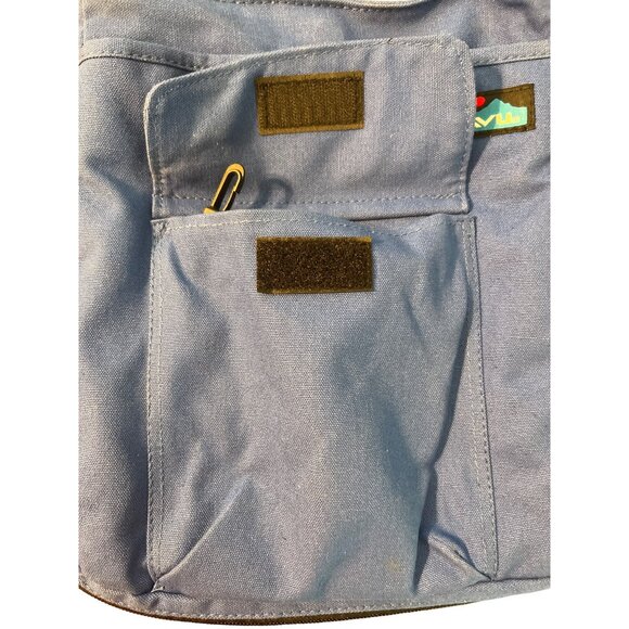 Kavu Keeper Blue Canvas Crossbody Bag Sling Purse Zip Around to Widen Pockets - Picture 4 of 8